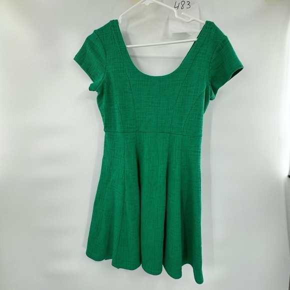Anthropologie Maeve Fit-and-Flare Knit Dress Green XSP New Timeless Chic Classic - Picture 12 of 13